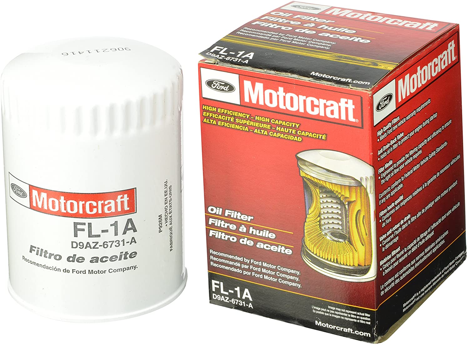 Motorcraft FL1A Oil filter for most Ford cars and Trucks