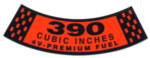 Ford 390-4V Premium air cleaner decal