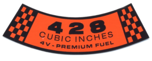 Ford 428-4V Premium air cleaner decal